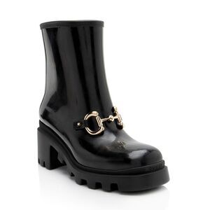Gucci Rubber Horsebit Ankle Boots - Size 6 / 36
